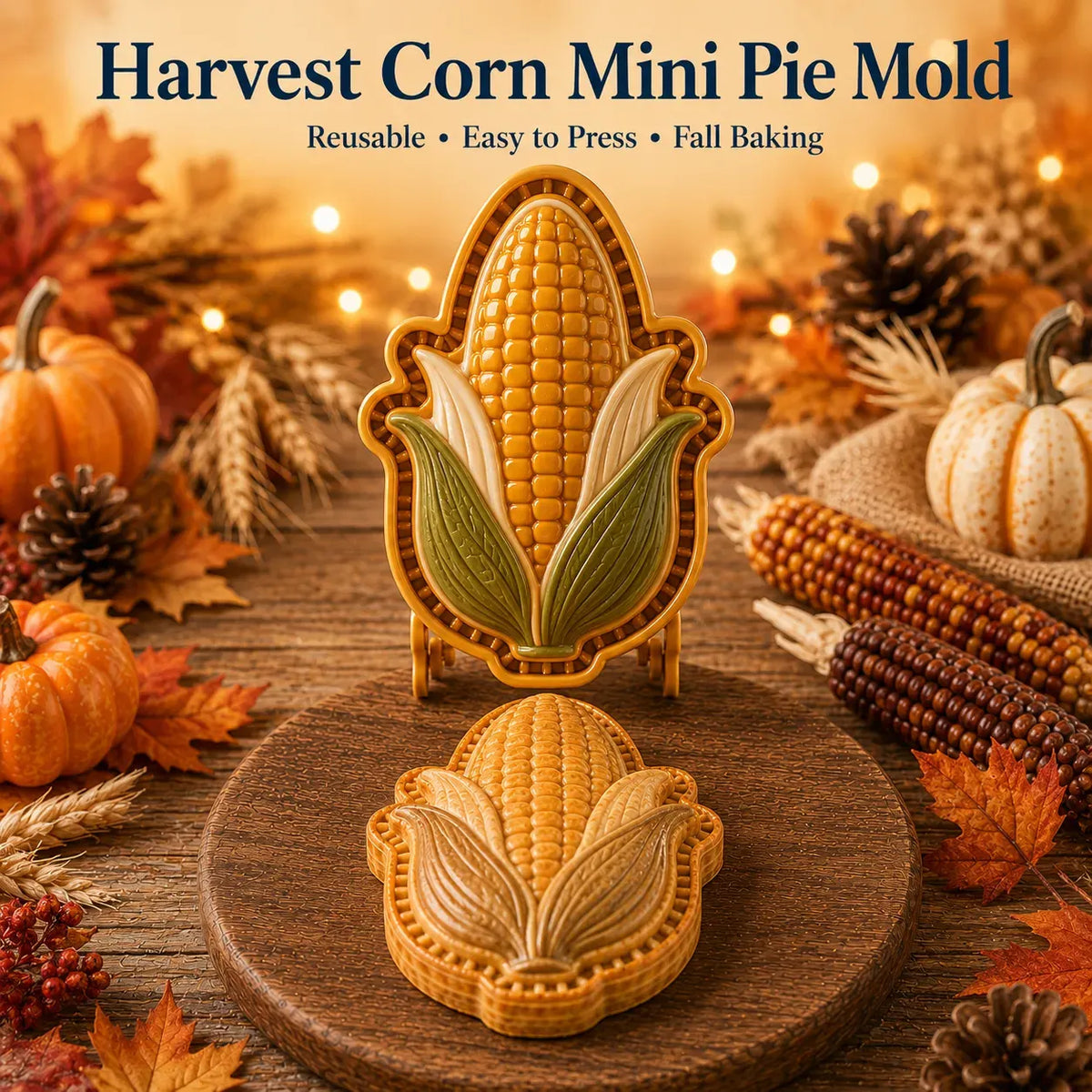 🍂 8-Design Fall Mini Pie Mold Collection