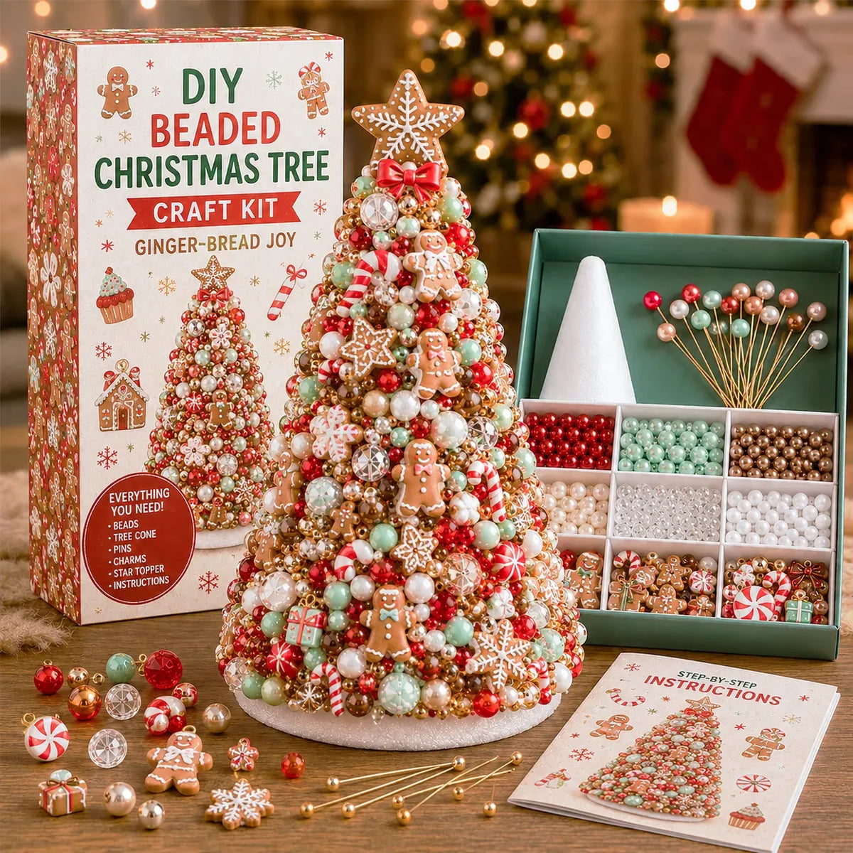 🎄Beginner-Friendly DIY Beaded Christmas Tree Craft Kit Collection