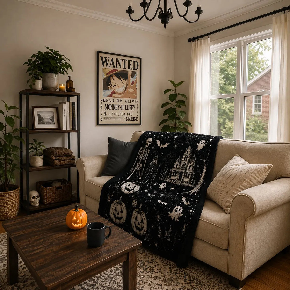🎃👻Trick Or Trace Halloween Coloring Blanket🎨