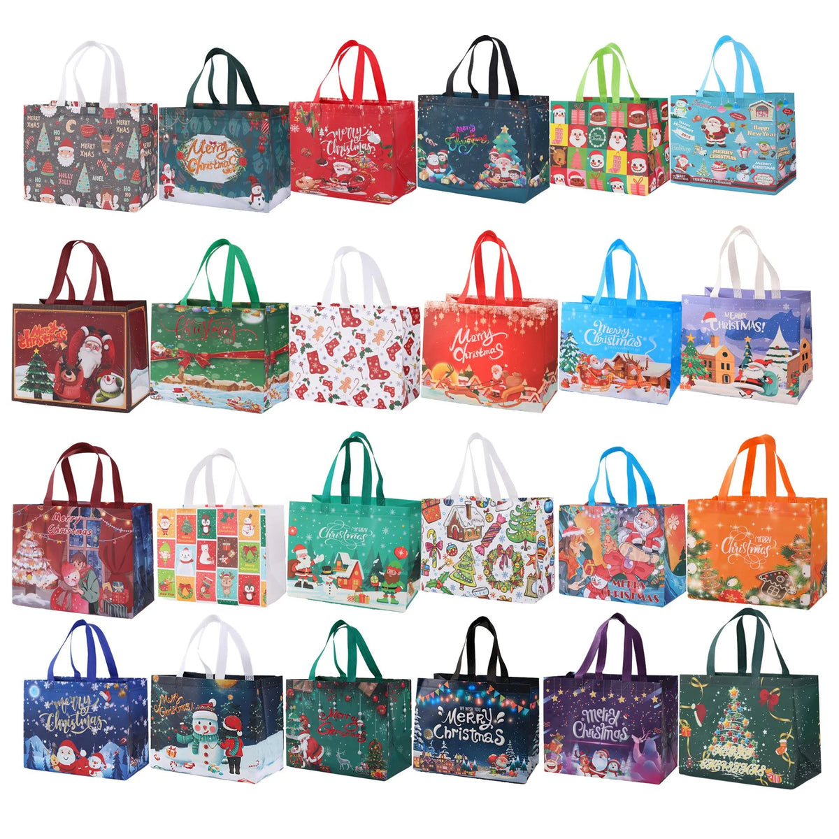 🔥🎄 Christmas Gift Bags Large Reusable Tote Bags