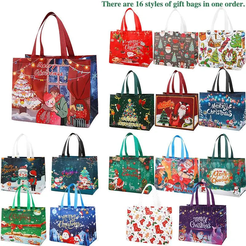 🔥🎄 Christmas Gift Bags Large Reusable Tote Bags