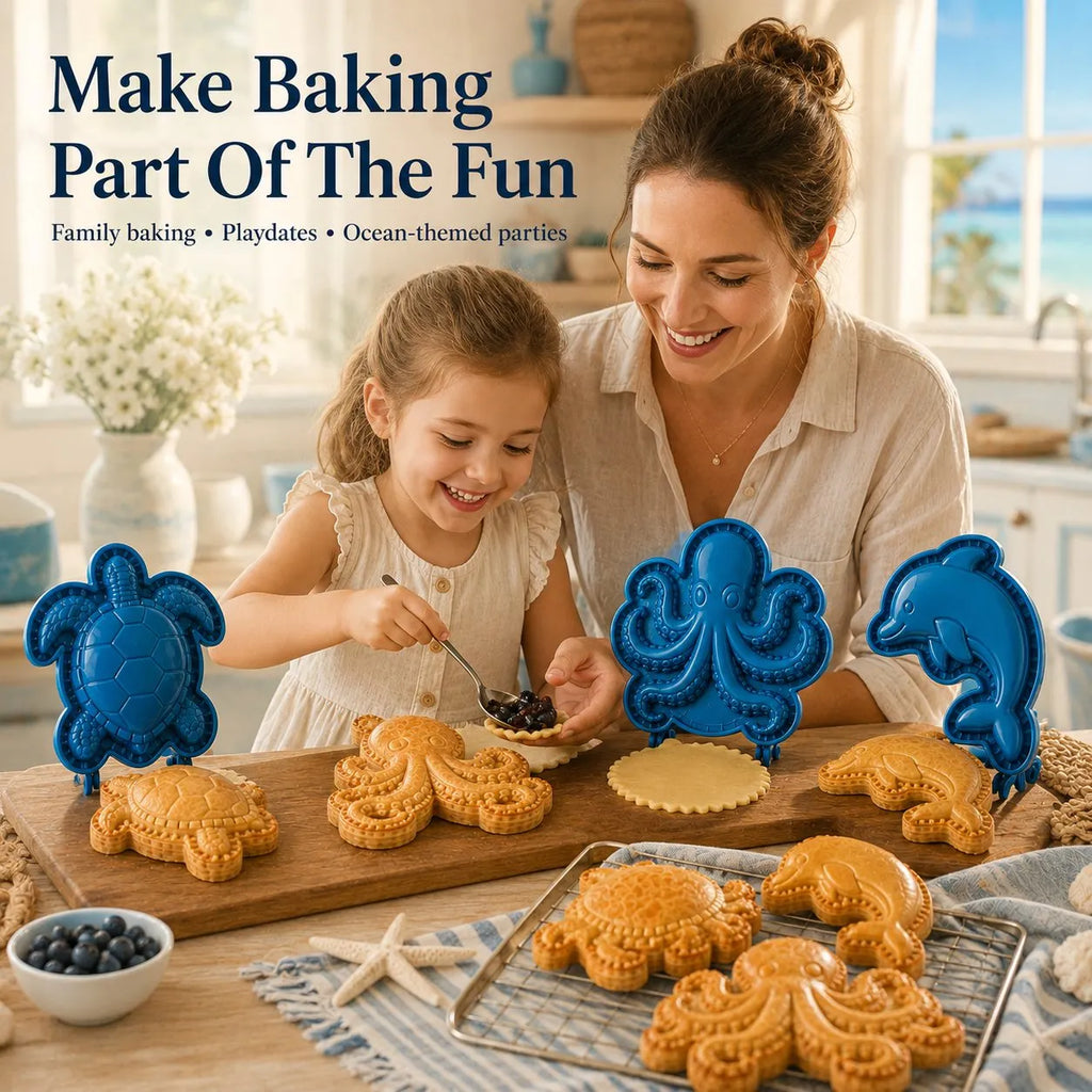 🌊 8-Design Ocean Filled Pie Press Collection