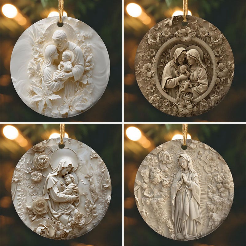 Holy Family Faith 3D Christmas Ornament