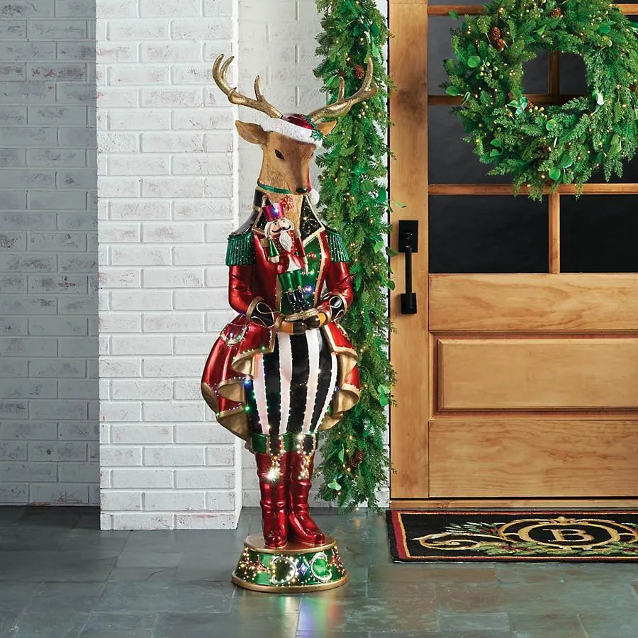 LED Holiday Glam Reindeer Nutcracker