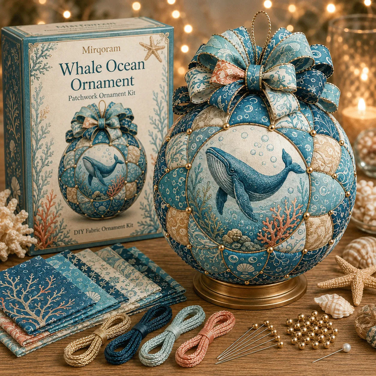 🌊 Beginner-Friendly DIY Ocean Treasures Patchwork Ornament Kit Collection