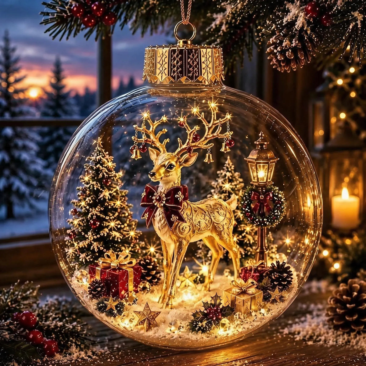 🎄Glowing Christmas Diorama Ornament✨