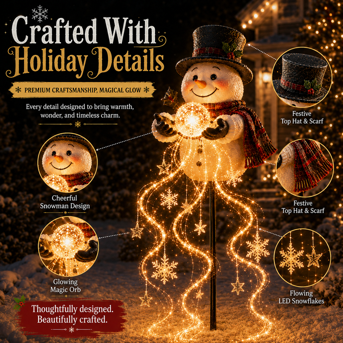 Flowing Snowflake LED Christmas Garden Light❄️