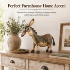 🐴 Rustic Donkey Figurine ✨ Distressed Vintage Resin Farmhouse Tabletop Decor
