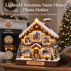 🔥 Last Day 49% OFF✨🏠 Lighted Christmas Snow House Photo Holder