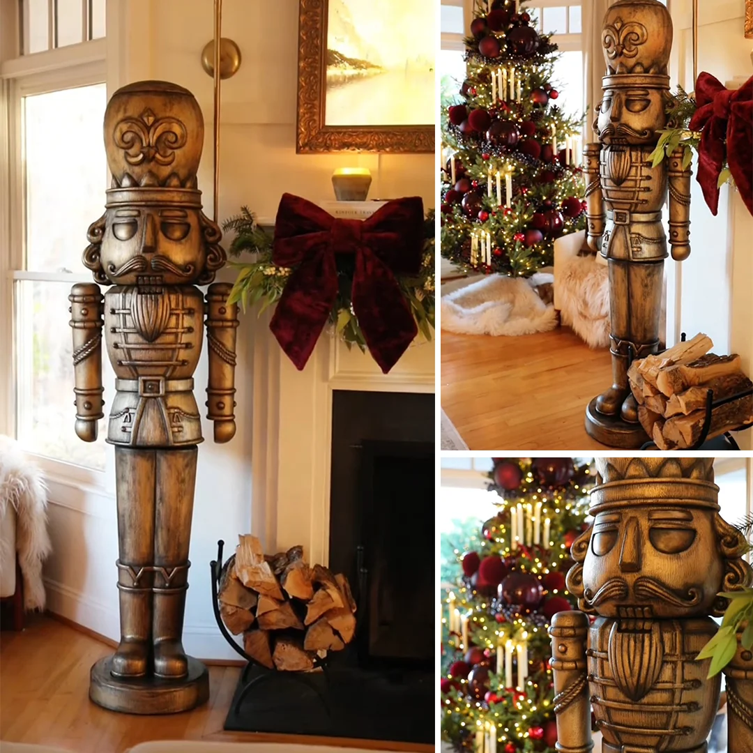 🎄christmas Sale🎄 - 75" DlY White Nutcracker Mold, With Lights Plays Music