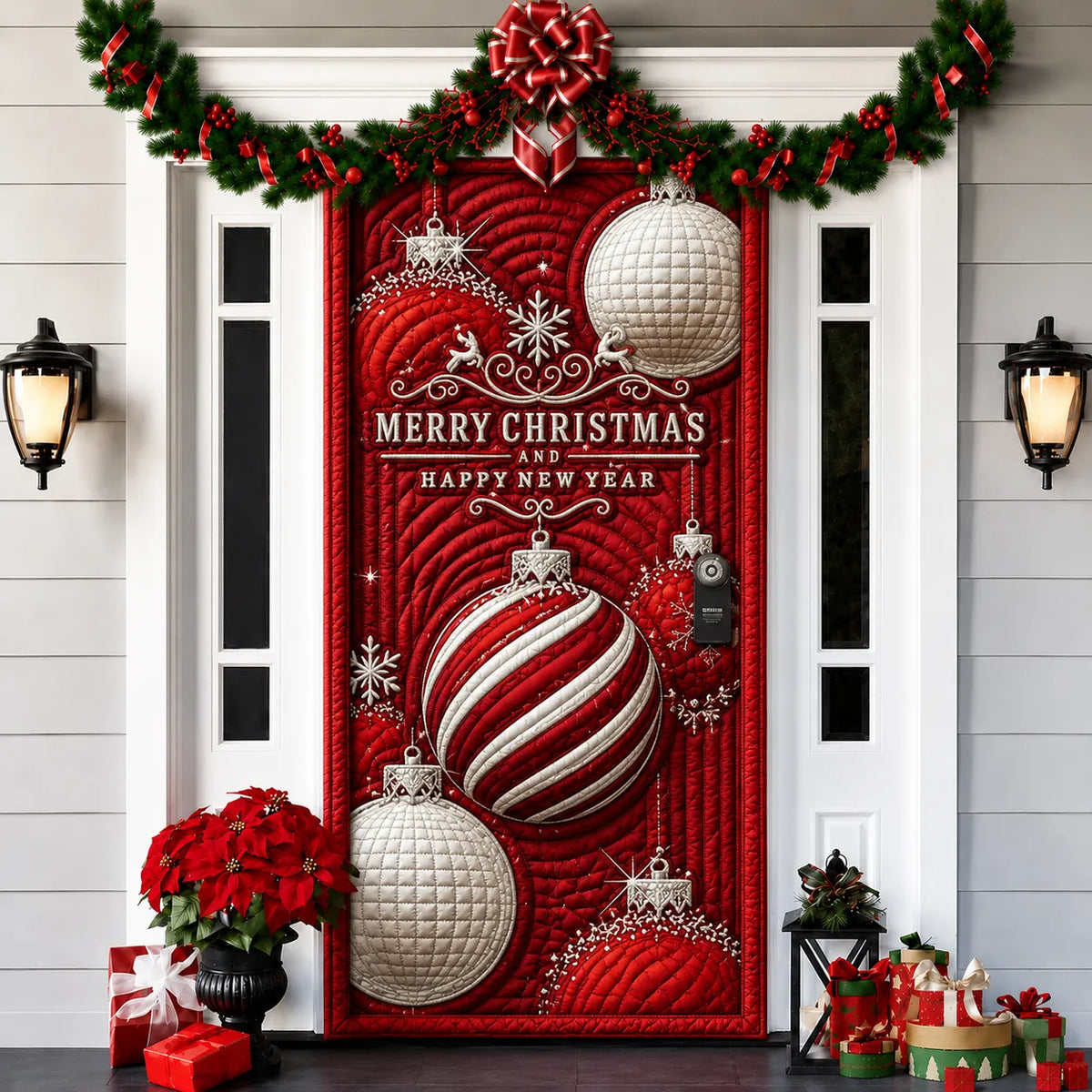 3D Christmas front door decoration