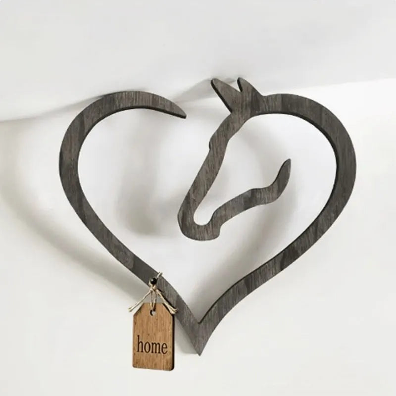 🎉Rustic Horse Heart Wall Decor with Greenery 💜– ✨Farmhouse Equestrian Home Accent