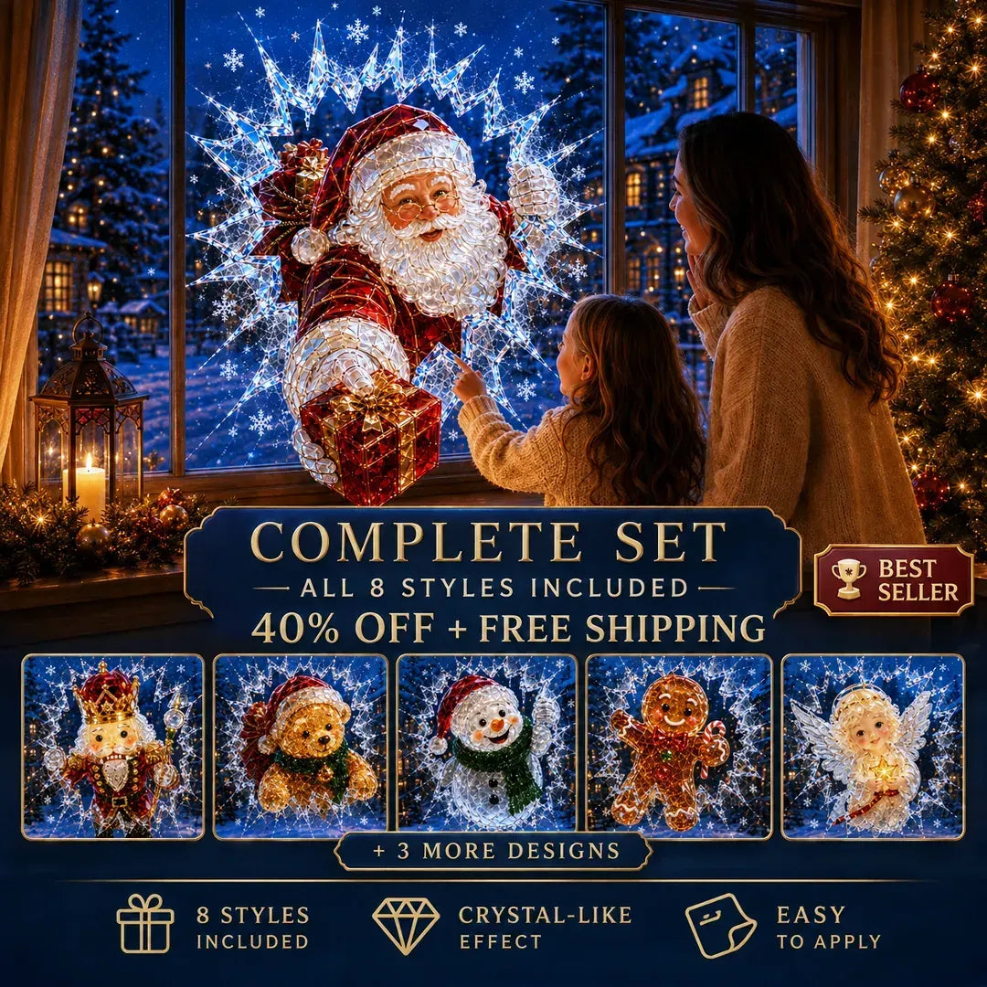 Crystal Christmas Break-In Window Decal