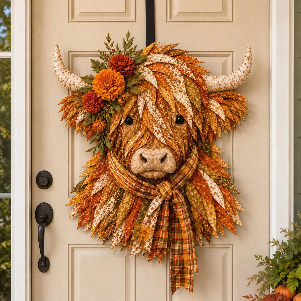 Birth Flower Highland Cow 3D Layered Fabric Art DIY Kit | Complete Kit Included ✂️ Pre-Cut Pieces • Glue or Stitch Your Way • Create a Cozy 3D Highland Cow Decor 💕