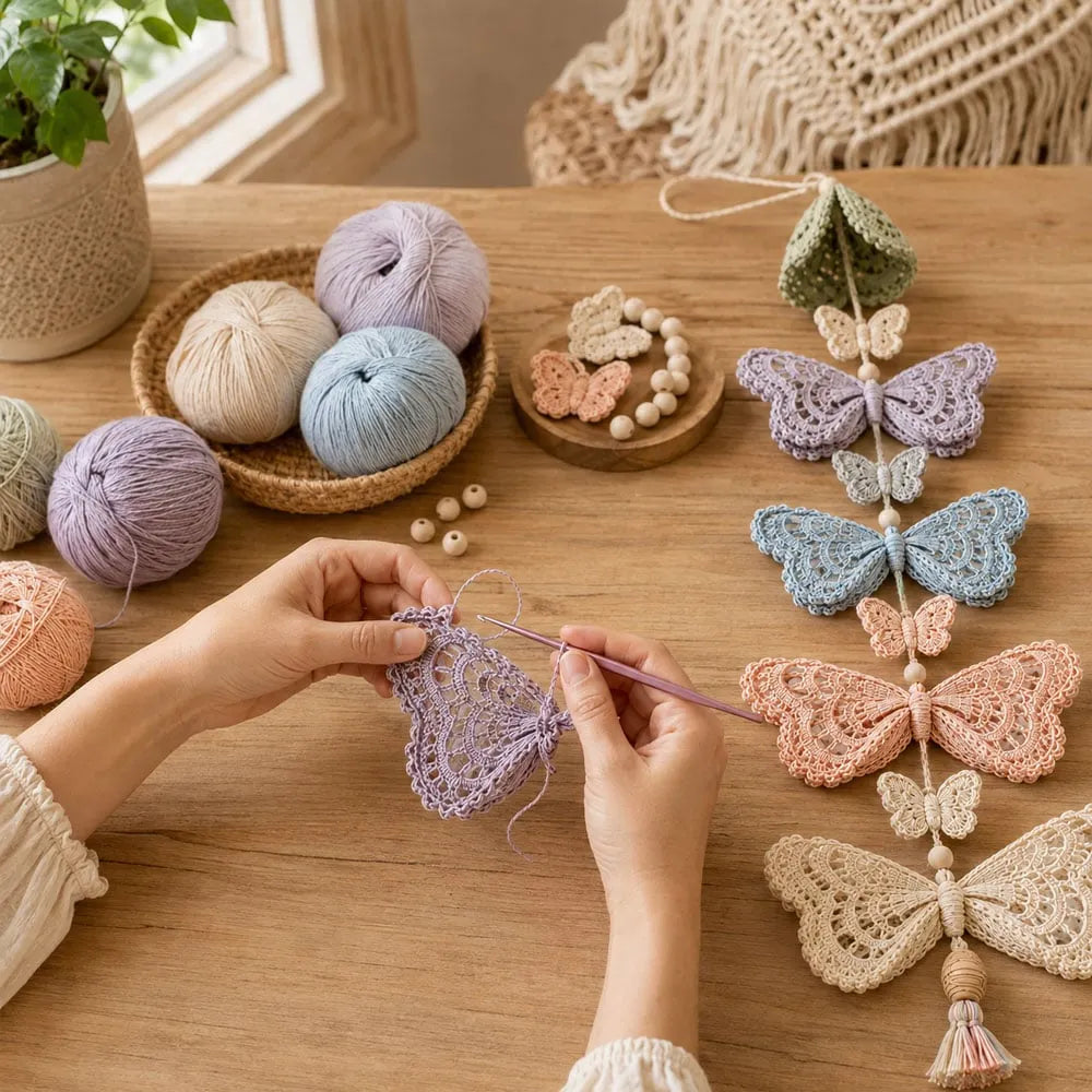 🦋Butterfly Garden Cascade DIY Crochet Kit