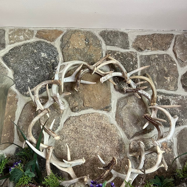 Rustic Farmhouse Antler Wreath