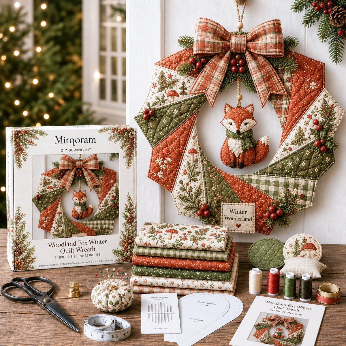 Christmas Fabric Wreath DIY Kit