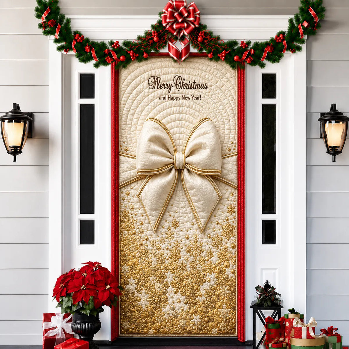 3D Christmas front door decoration