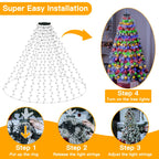 🔥Waterproof Christmas Tree Waterfall Lights with Ring
