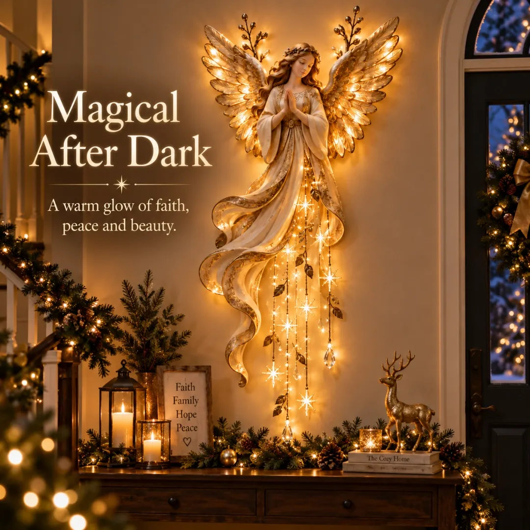 Angel Wings Nativity Wall Light
