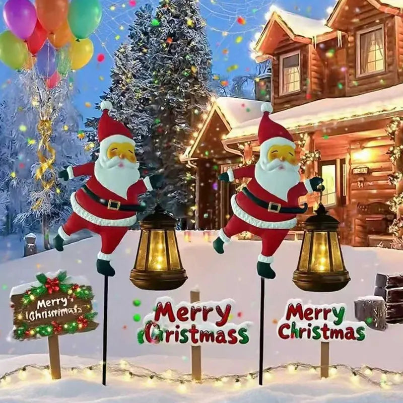 Solar-Powered Santa Claus Garden Stake Light