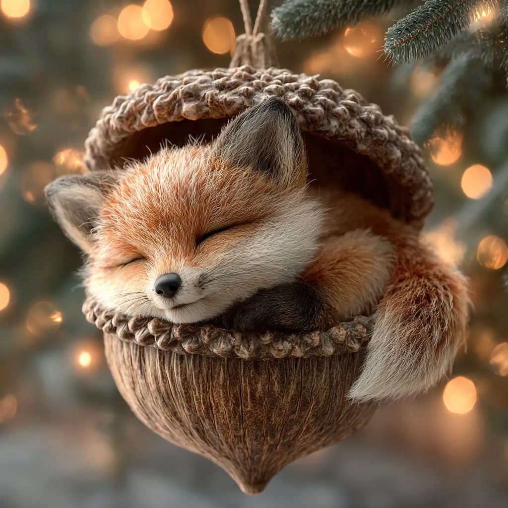 ❤️2D Forest Animal Acorn Ornaments