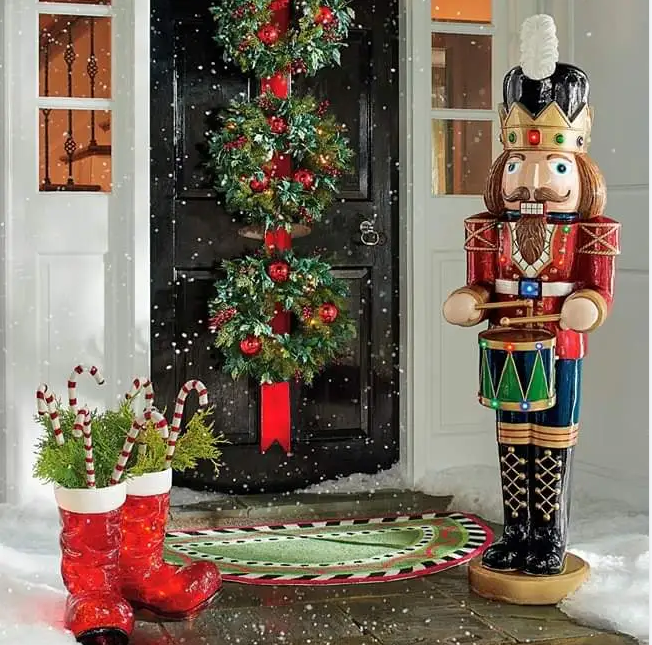 8 ft Giant Sized Animated Nutcracker with Drums-E