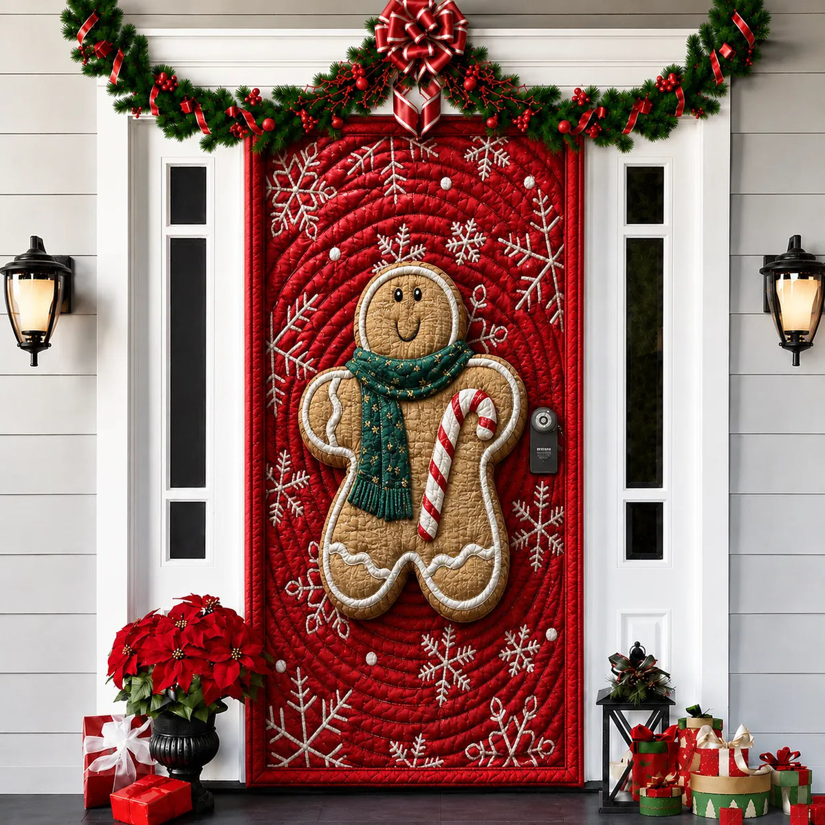 3D Christmas front door decoration