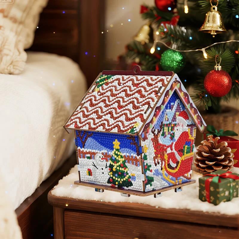 Gingerbread Snowman House Diamond Painting