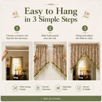 Embroidered Lace Doorway Curtain – Romantic Floral Beaded Sheer Panels