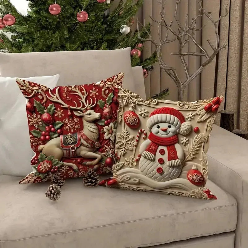 ✨Christmas Throw Pillow Cover for Couch–Cozy Holiday Decor🎅