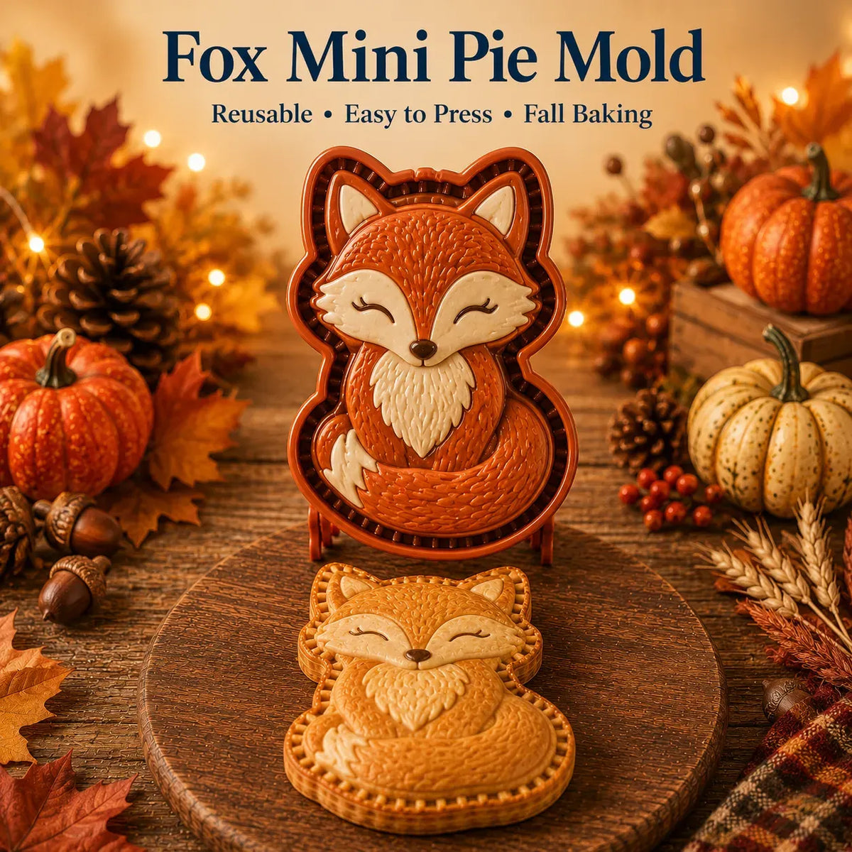 🍂 8-Design Fall Mini Pie Mold Collection