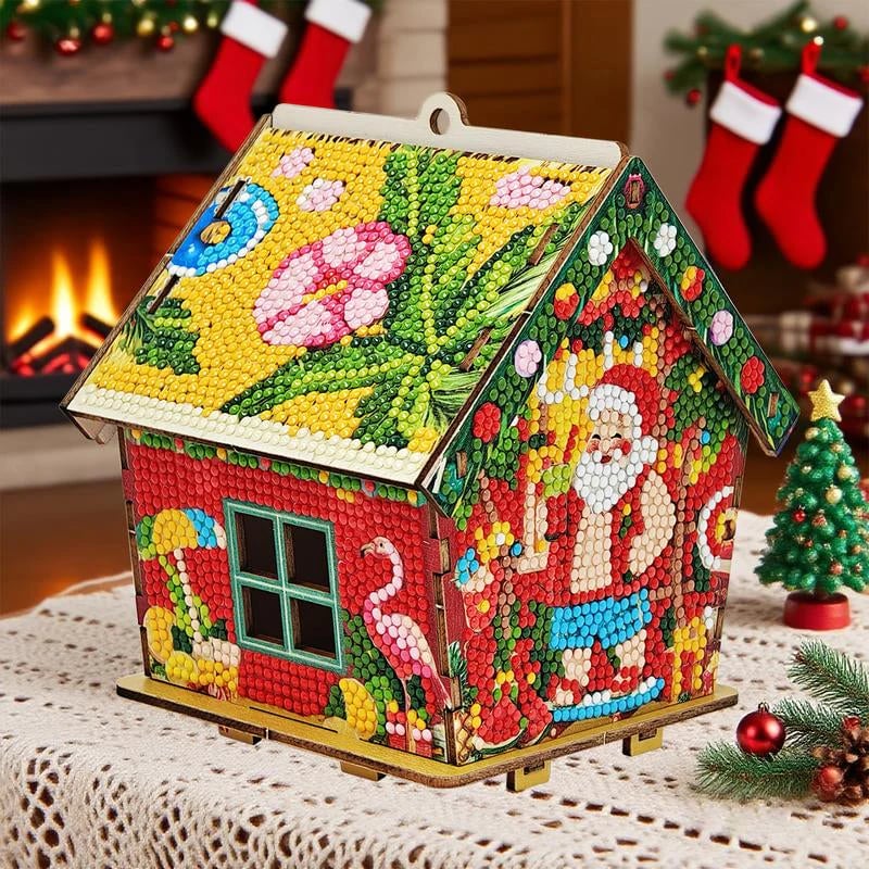 Gingerbread Snowman House Diamond Painting
