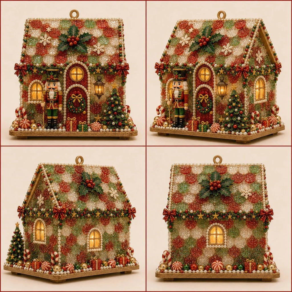 🏡 Beginner-Friendly DIY Glowing Coastal Glass-Style Christmas Cottage Kit Collection
