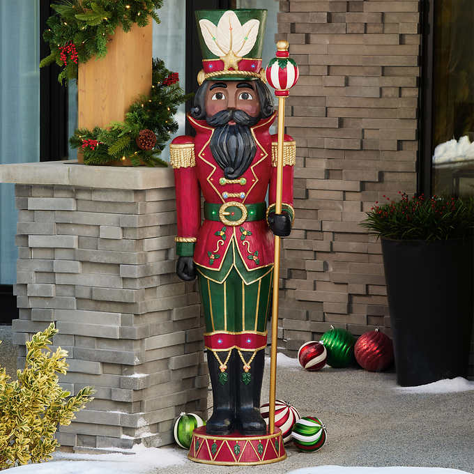 8 ft Giant Sized Animated Nutcracker with Drums-F