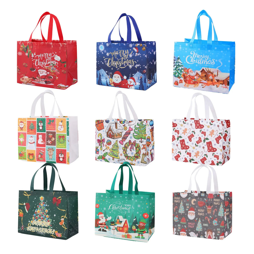🔥🎄 Christmas Gift Bags Large Reusable Tote Bags