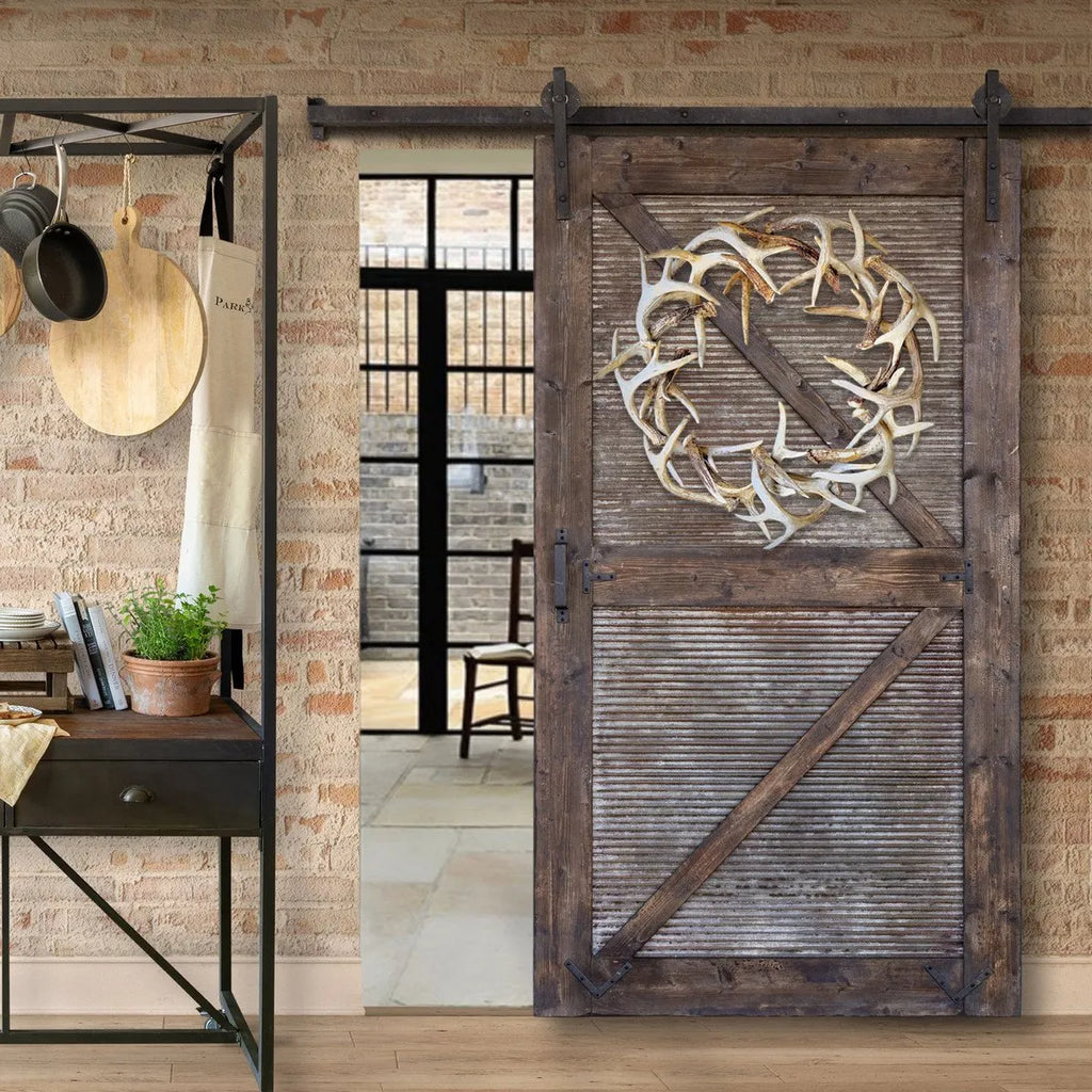 Rustic Farmhouse Antler Wreath