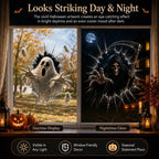 3D Crack Glass Spooky Decorations for a Haunted Halloween Scene