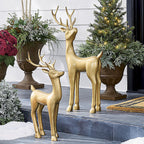 Antique Brass Deer, Set of 2