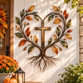 Cross Tree of Life Fall Metal Wall Decor