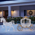 Christmas-180 light led carriage with 43 in led horse