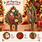 🌲 Pop-Up Christmas Tree Card ✨ Turns Into Freestanding Festive Table Decor