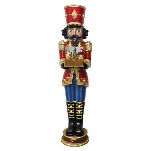 6' Pre-Lit Grand Nutcracker with Music Box