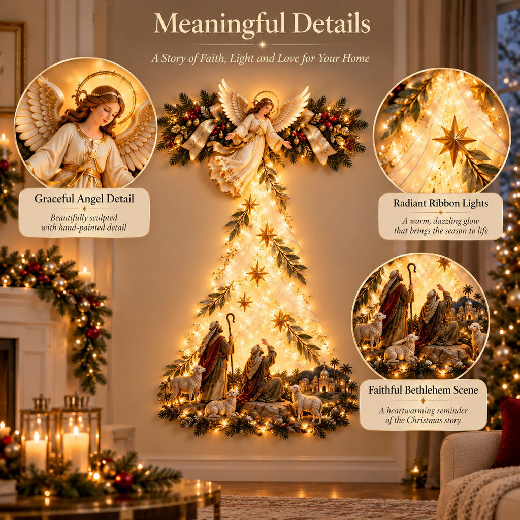 Angels Over Bethlehem Wall Light