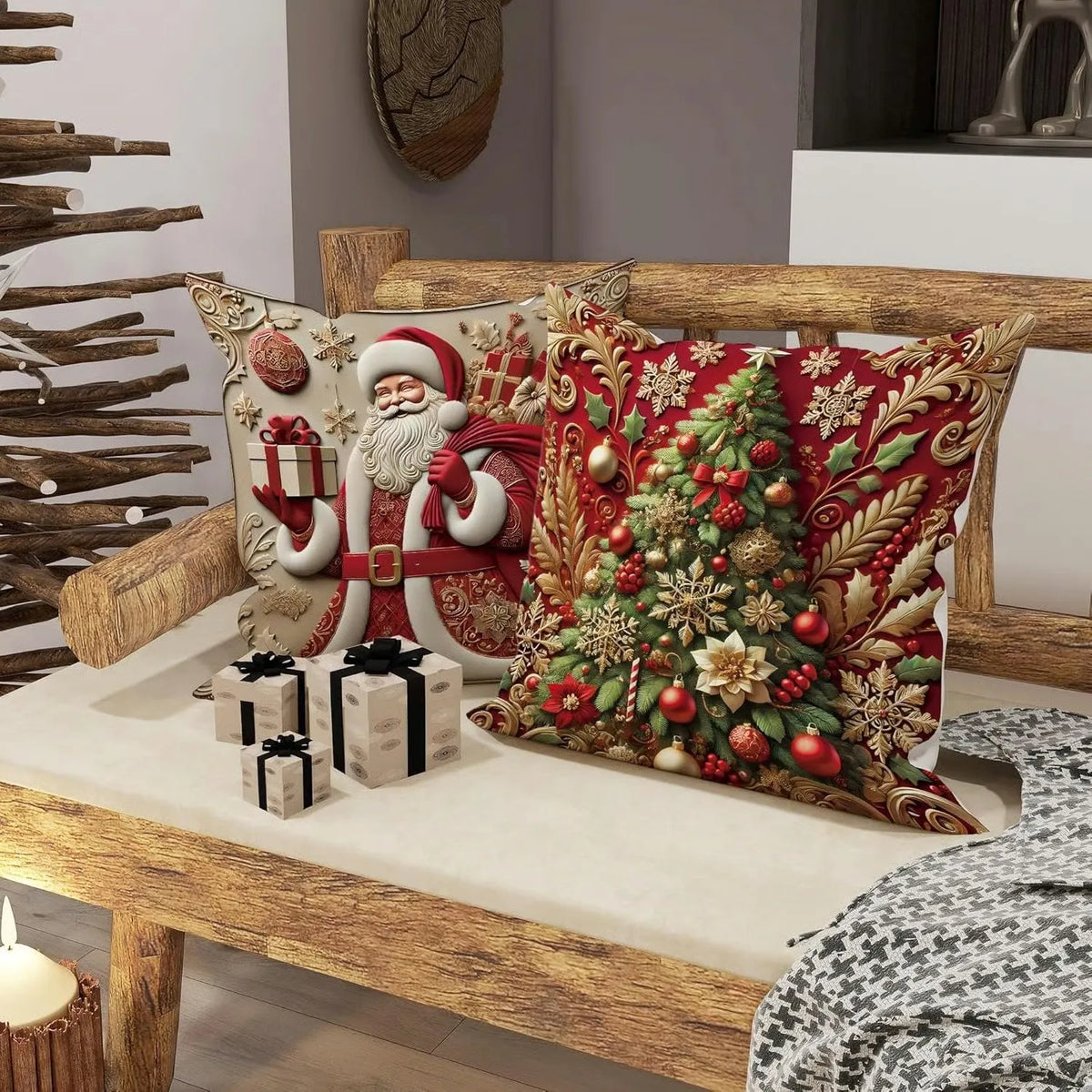 ✨Christmas Throw Pillow Cover for Couch–Cozy Holiday Decor🎅