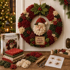 🎄 3D Fabric Poke Wreath DIY Kit2
