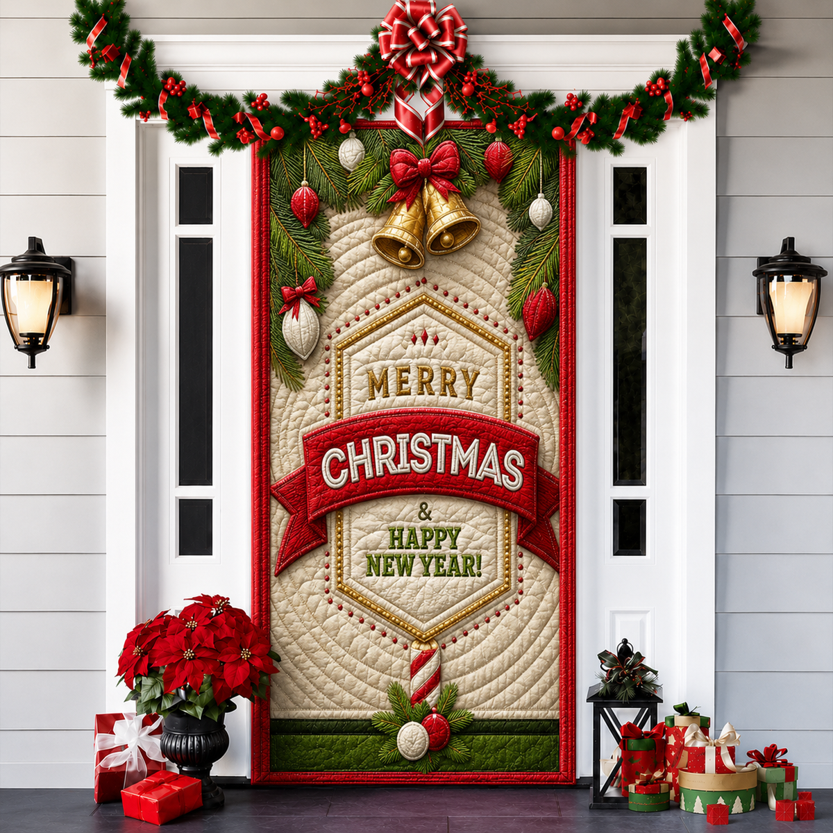 3D Christmas front door decoration