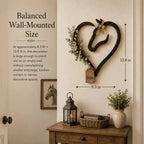 🎉Rustic Horse Heart Wall Decor with Greenery 💜– ✨Farmhouse Equestrian Home Accent