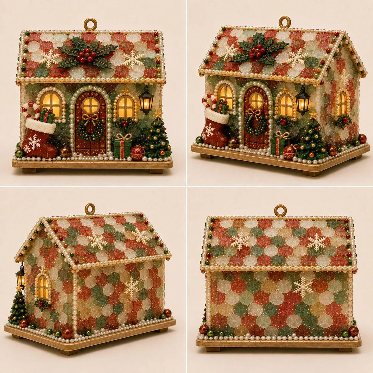 🏡 Beginner-Friendly DIY Glowing Coastal Glass-Style Christmas Cottage Kit Collection