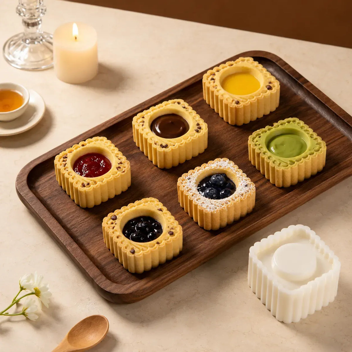 🍪 6-Shape Hand-Press Pastry Mold Set